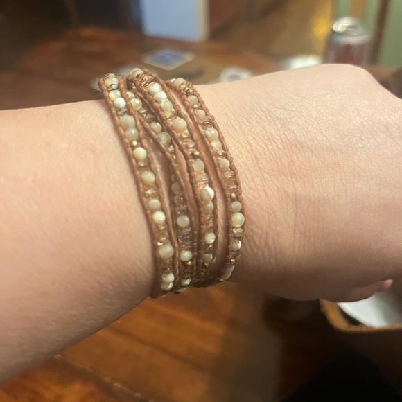 Chan Luu gemstone and leather wrap bracelet - Picture 4 of 4